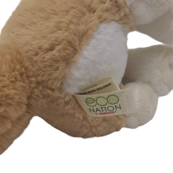 Aurora Fennec Fox Eco‎ Nation Zoo Tan White Stuffed Animal Plush Toy 8" - Picture 6 of 6